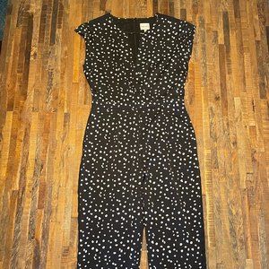 REISS l Otto Black Dotted Jumpsuit l Size 6